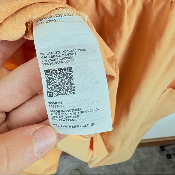 Prana Railay Pocket Orange Dress Athletic Outdoors Hiking Casual Large EUC - Picture 8 of 9